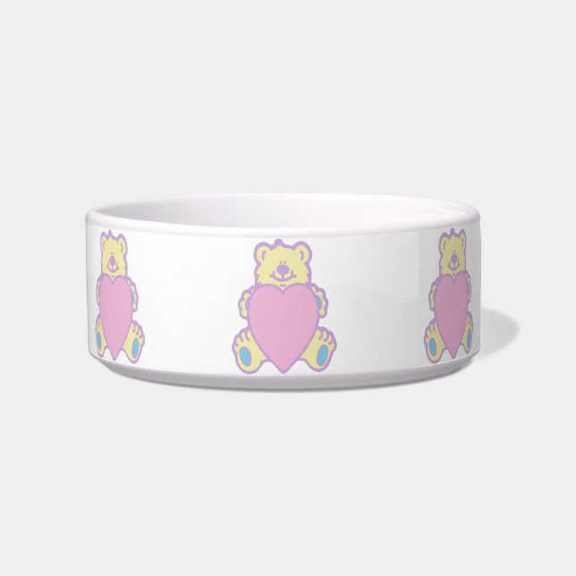Tigela Urso de Pelúcia Fofo Coração de Amor (Frente)