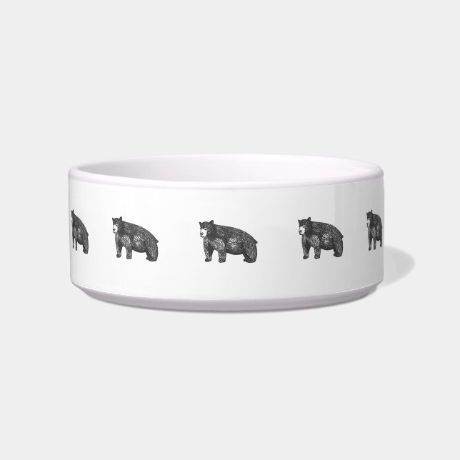 Tigela Urso Negro Russo Americano (Frente)