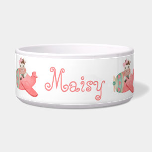 Tigela Vaca e avião em bruto,Cores d'água,Simples,Persona