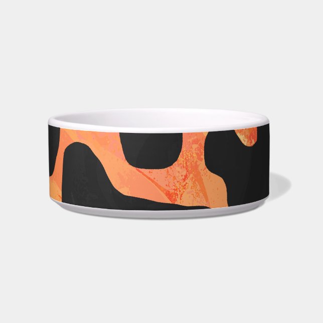 Tigela Vaca Preto e Laranja Impresso (Direita)