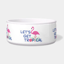 Vamos ter Flamingo Tropical Design de Cachorro Gat