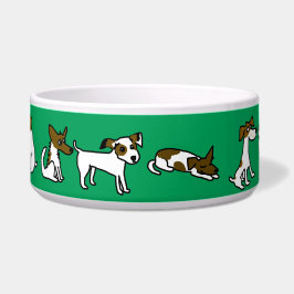 Tigela Verde para Cachorro com Desenho do Jack Rus