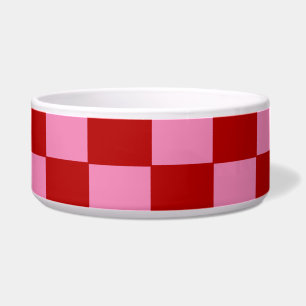 Tigela Vermelho e Rosa Quente Verificados