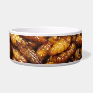Tigela Vermes de Seda Secos... Comida da Rua Tailandesa