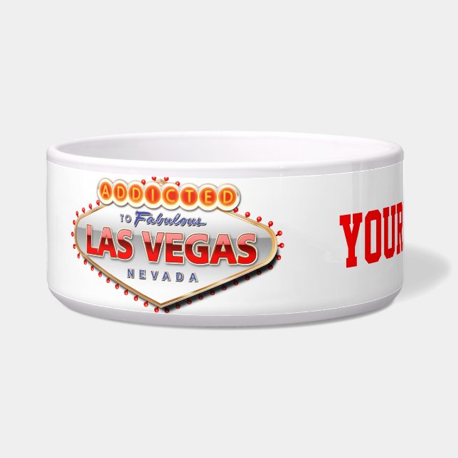 Tigela Viciado sinal engraçado de Las Vegas, Nevada (Esquerda)