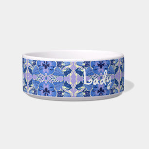 Tigela Vintage Blue Pansy Personalizado