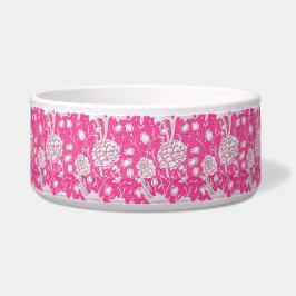 Tigela Vintage Floral Trendage Bright Pink & White