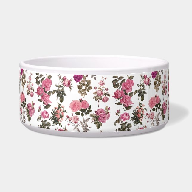 Tigela Vintage Pink Roses (Frente)