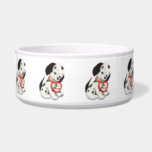 Tigela Vintage Puppy Art Dalmation Namorados