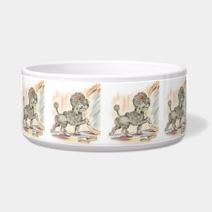 Tigela Vintage Puppy Art Poodle in Mirror