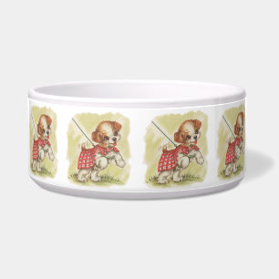 Tigela Vintage Puppy Art Puppy No Leash