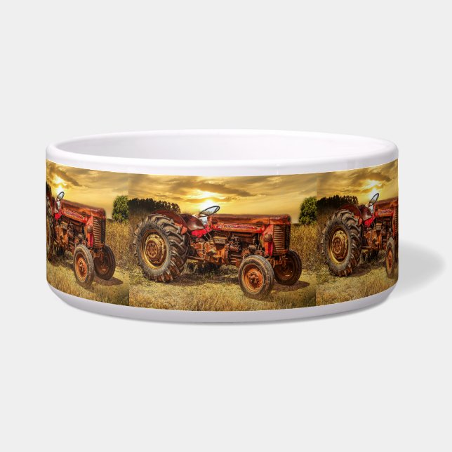 Tigela Vintage Red Fazenda Trator (Frente)