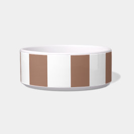 Tigela Vintage Vertical Stripes Mocha Mousse White