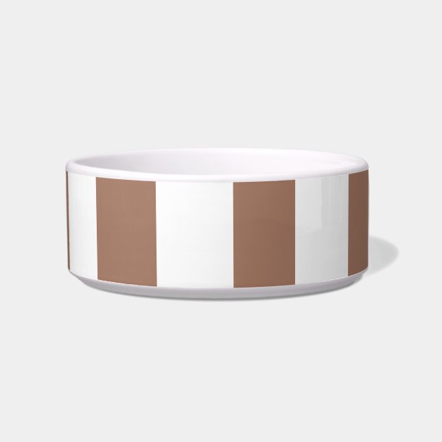 Tigela Vintage Vertical Stripes Mocha Mousse White (Frente)