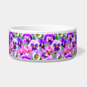 Tigela Violetas Coloridas Pansy Flower