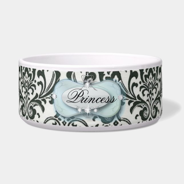 Tigela viscoso, preto e branco (Frente)