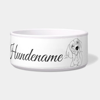 Tigela Vizsla Minimalist Line Art personalized bowl
