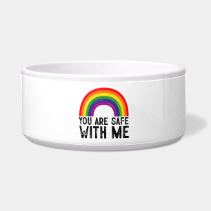 Tigela Você Está Seguro Comigo Mês do Orgulho LGBTQ Arco-