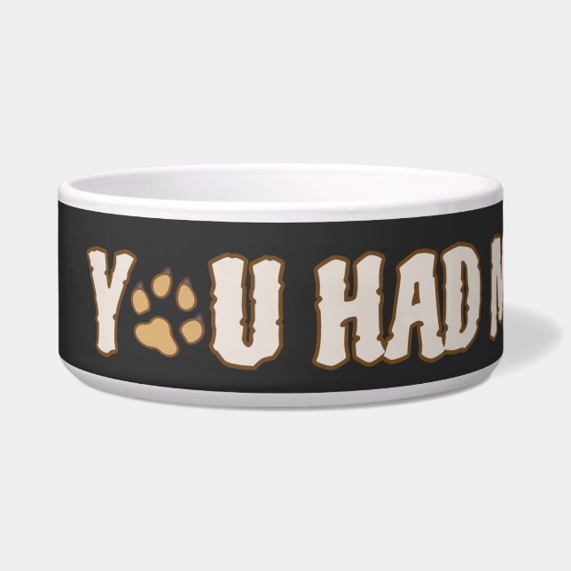 Tigela Você Me Teve No Meio | Pomeranianos De Cães (Esquerda)