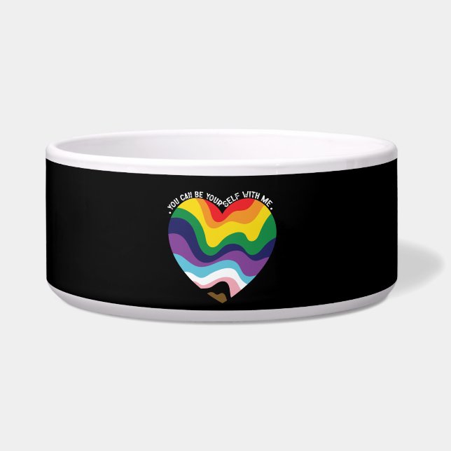 Tigela Você Pode Ser Você Mesmo Comigo LGBT Transgênero G (Frente)