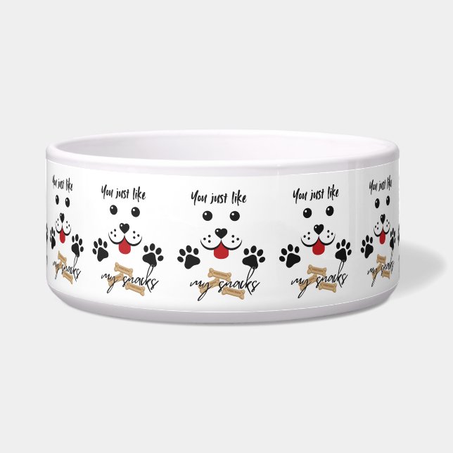Tigela Você só gosta de mim por meus lanches (Frente)