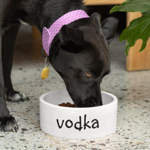 Tigela Vodca Comida Humor Engraçado Cachorro Gato Pet