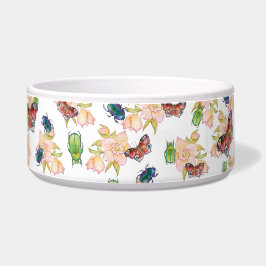 Tigela Watercolor pattern of beetles and butterflies