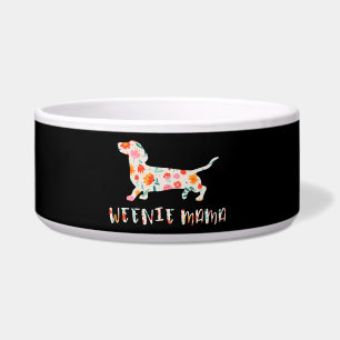 Tigela Weenie Mama Dachshund floral