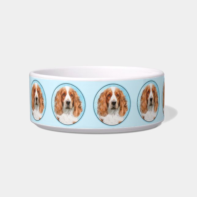 Tigela Welsh Springer Spaniel Painting - Arte Original De (Esquerda)