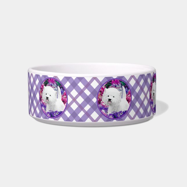 Tigela West Highland White Terrier pintando arte canina (Esquerda)