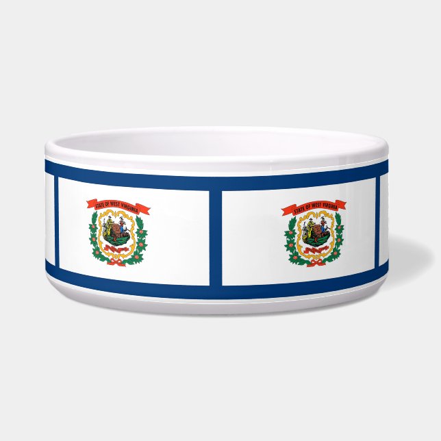 Tigela West Virginia State Flag Pet Bowl (Frente)
