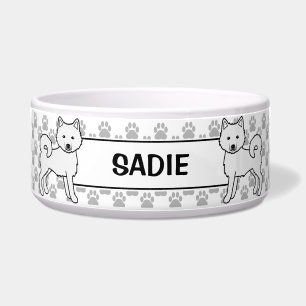 Tigela White Alaskan Malamute Cartoon Dogs & Pet Name