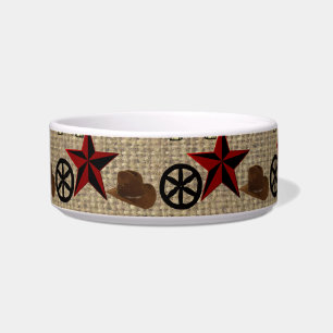 Tigela Wild West Cowboy Country Western no Burlap Pattern