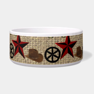 Tigela Wild West Cowboy Country Western no Burlap Pattern