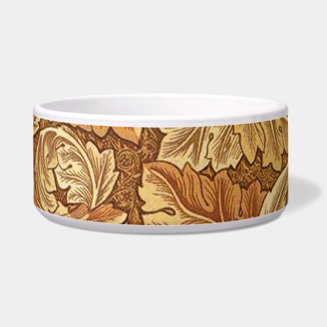 Tigela William Morris Acanthus Marrom Folhas de Outono (Frente)