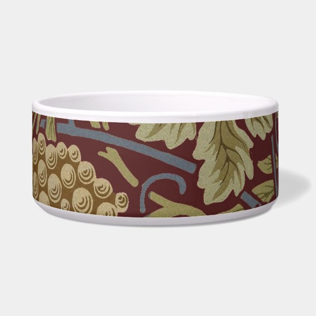 Tigela William Morris Vine Grape Red Green Art (Frente)