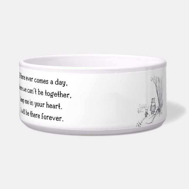 Tigela Winnie the Pooh "Forever" Cerâmica Pet Bowl (Frente)