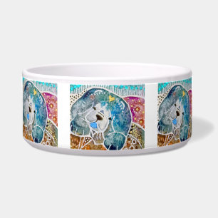 Tigela WOBBLE-ROCK Chow dog watercolor cachorrinho
