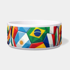 Tigela World Cup 2026 Nations Flag Soccer Ball Pet Bowl