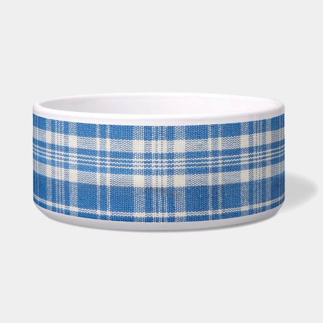 Tigela Xadrez azul e branco (Frente)