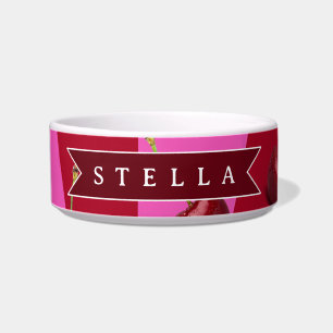 Tigela Xadrez Cereja Personalizado Retro Nome Personaliza