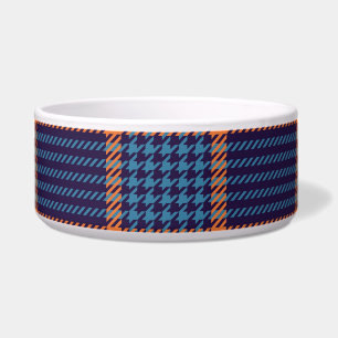 Tigela Xadrez de Tartan, textura colorida do marinho.