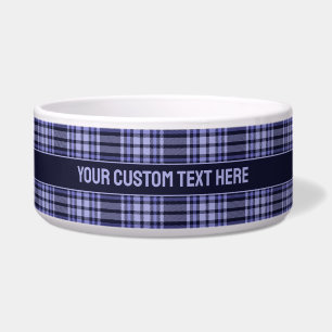 Tigela Xadrez de Texto Personalizada / Padrão de Tartan