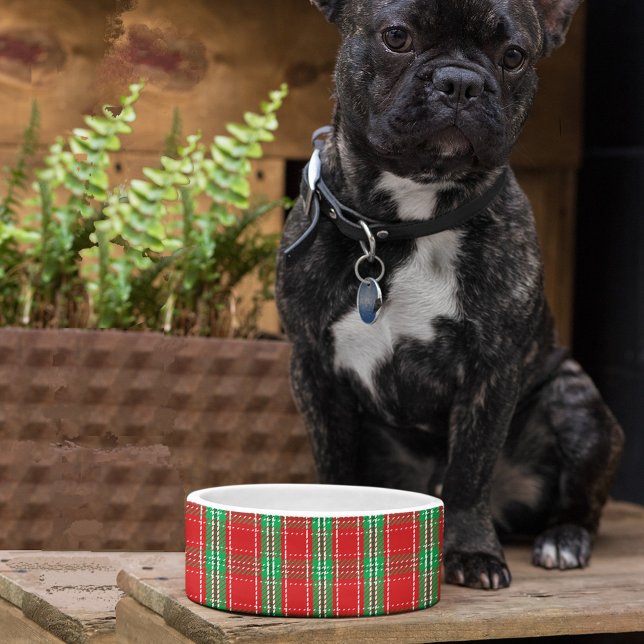 Tigela Xadrez Farmhouse Vermelha Feriada Fúria Fúria Fúri (Criador carregado)