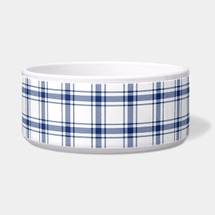 Tigela Xadrez náutico azul e branco
