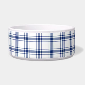 Tigela Xadrez náutico azul e branco