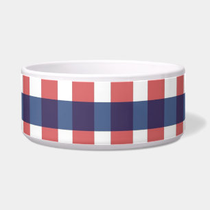 Tigela Xadrez Red White e Blue Gingham