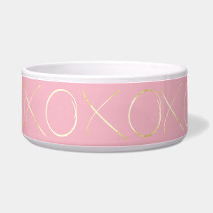 Tigela XOXO Rosa Dourado