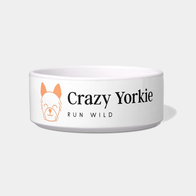 Tigela Yorkie Bowl louco (Frente)