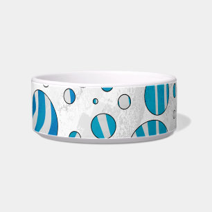 Tigela Zebra Bolinhas branca e azul